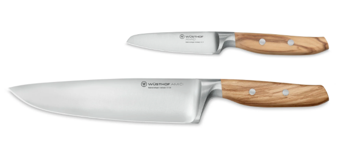 Olivewood 8" Chef knife and 3 1/2" Paring Knife