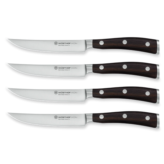 Wusthof Ikon Blackwood 4 Piece Steak Knife Set
