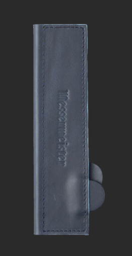 Leather Magnetic Edge Guards / Blade Guards - Midnight Navy